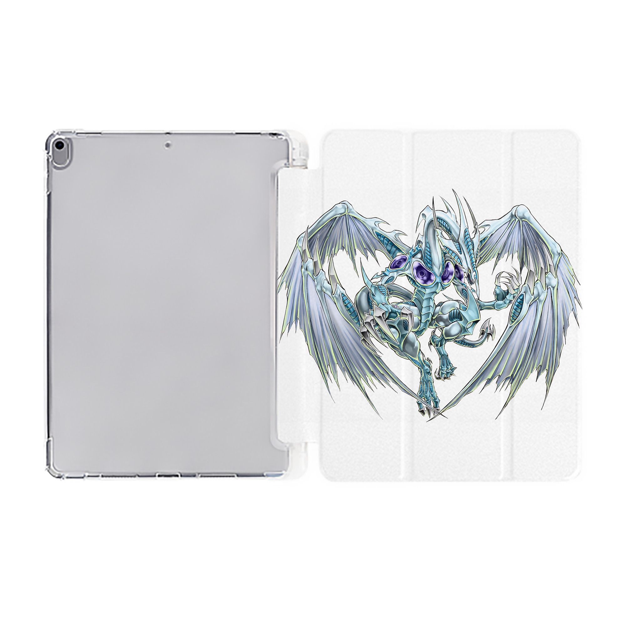（画像用） 遊☆戯☆王 Yu-Gi-Oh! IPad ケース ペン収納付き 三つ折りスタンド PUレザー×シリコン 対応機種9.5/10.5/10.9インチ